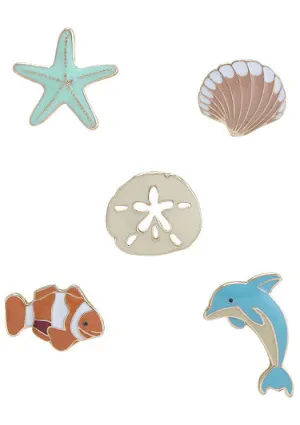 Life's a Beach Enamel Pin Set