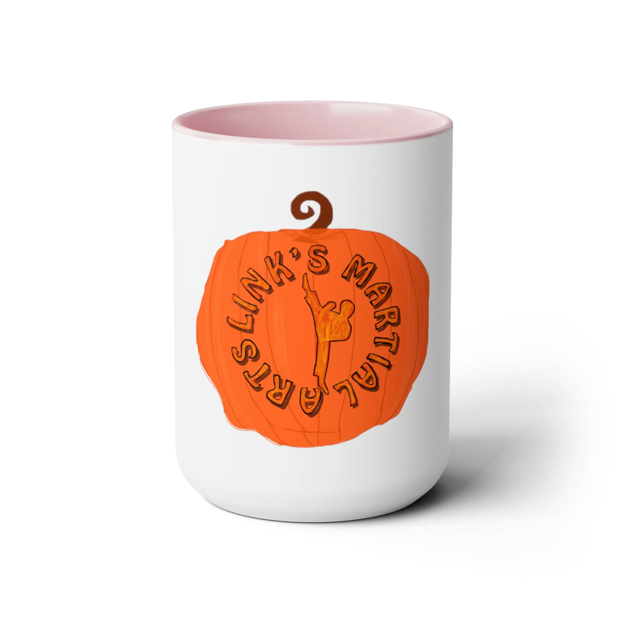 Link's Martial Arts Halloween Logo Two-Tone Coffee Mugs, 15oz