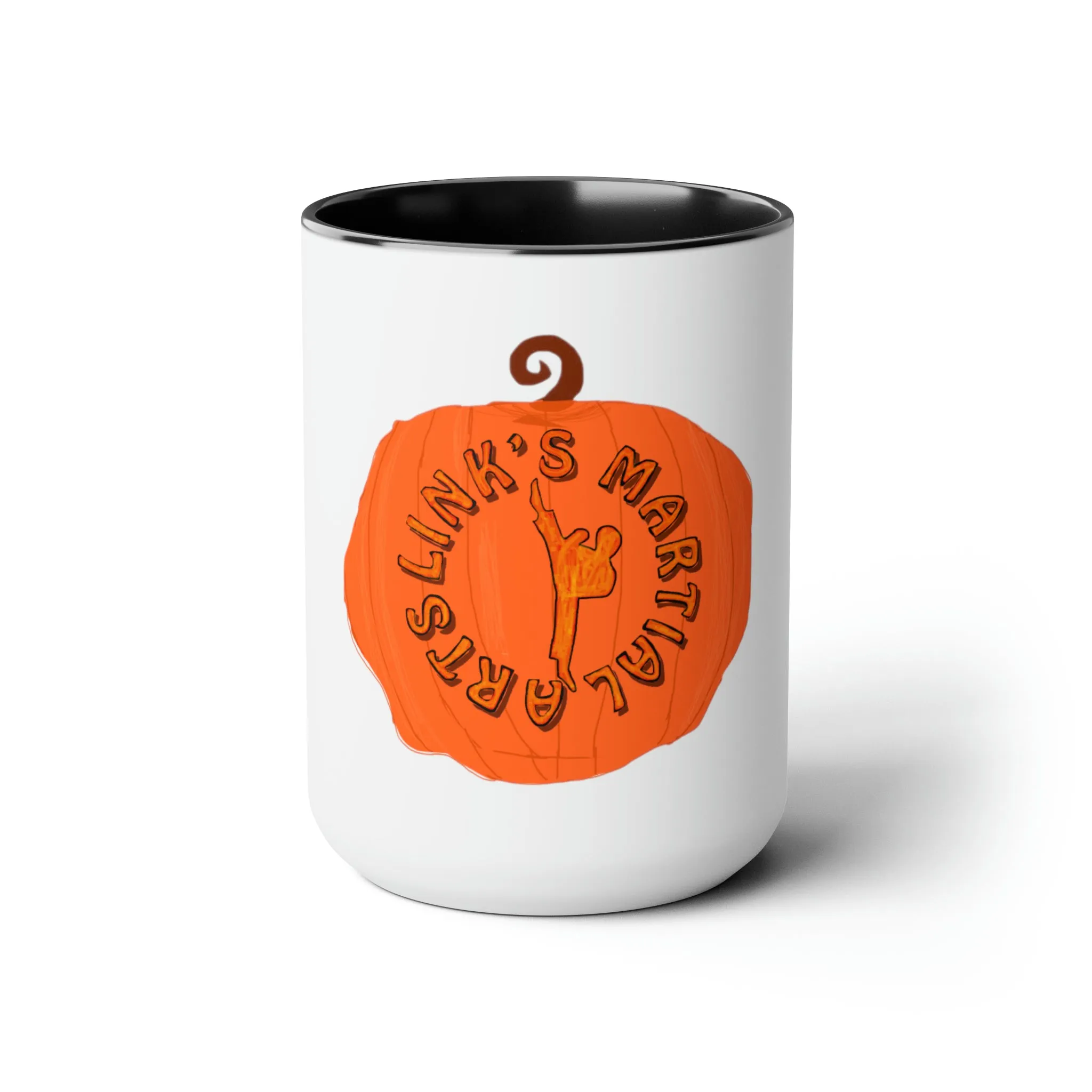 Link's Martial Arts Halloween Logo Two-Tone Coffee Mugs, 15oz