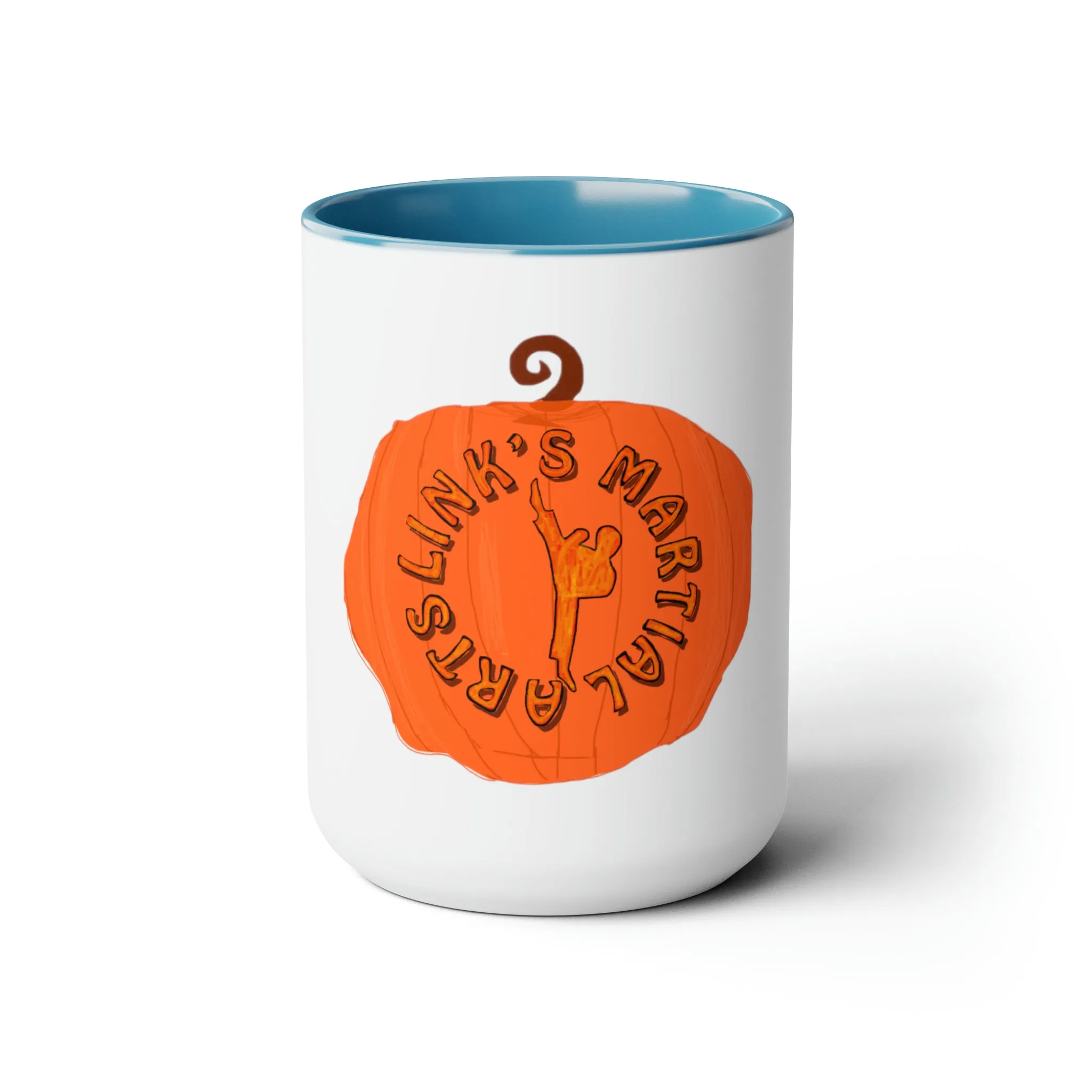 Link's Martial Arts Halloween Logo Two-Tone Coffee Mugs, 15oz