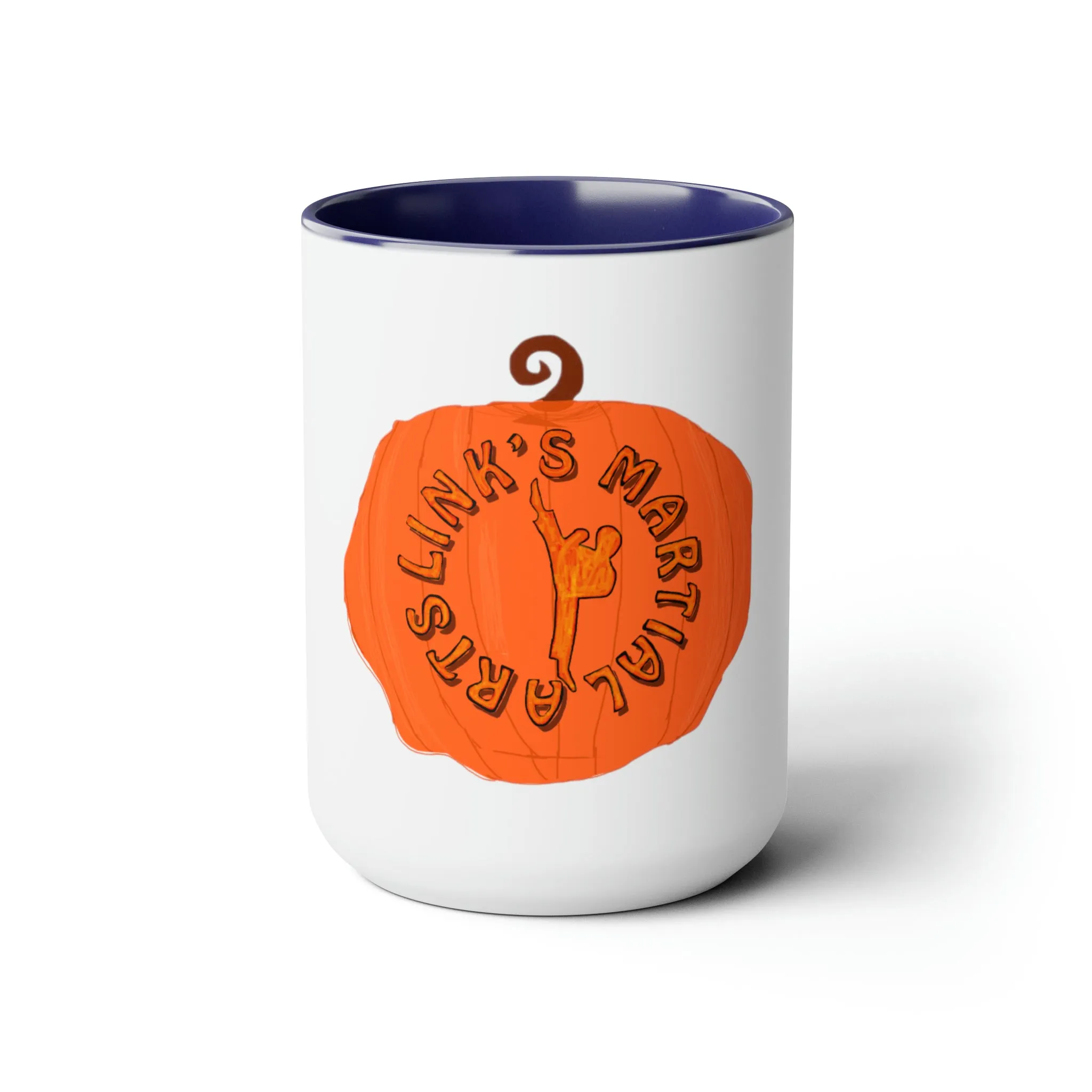 Link's Martial Arts Halloween Logo Two-Tone Coffee Mugs, 15oz