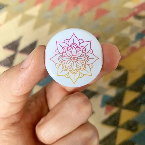 Lotus Mandala | x4 Pin Button Set