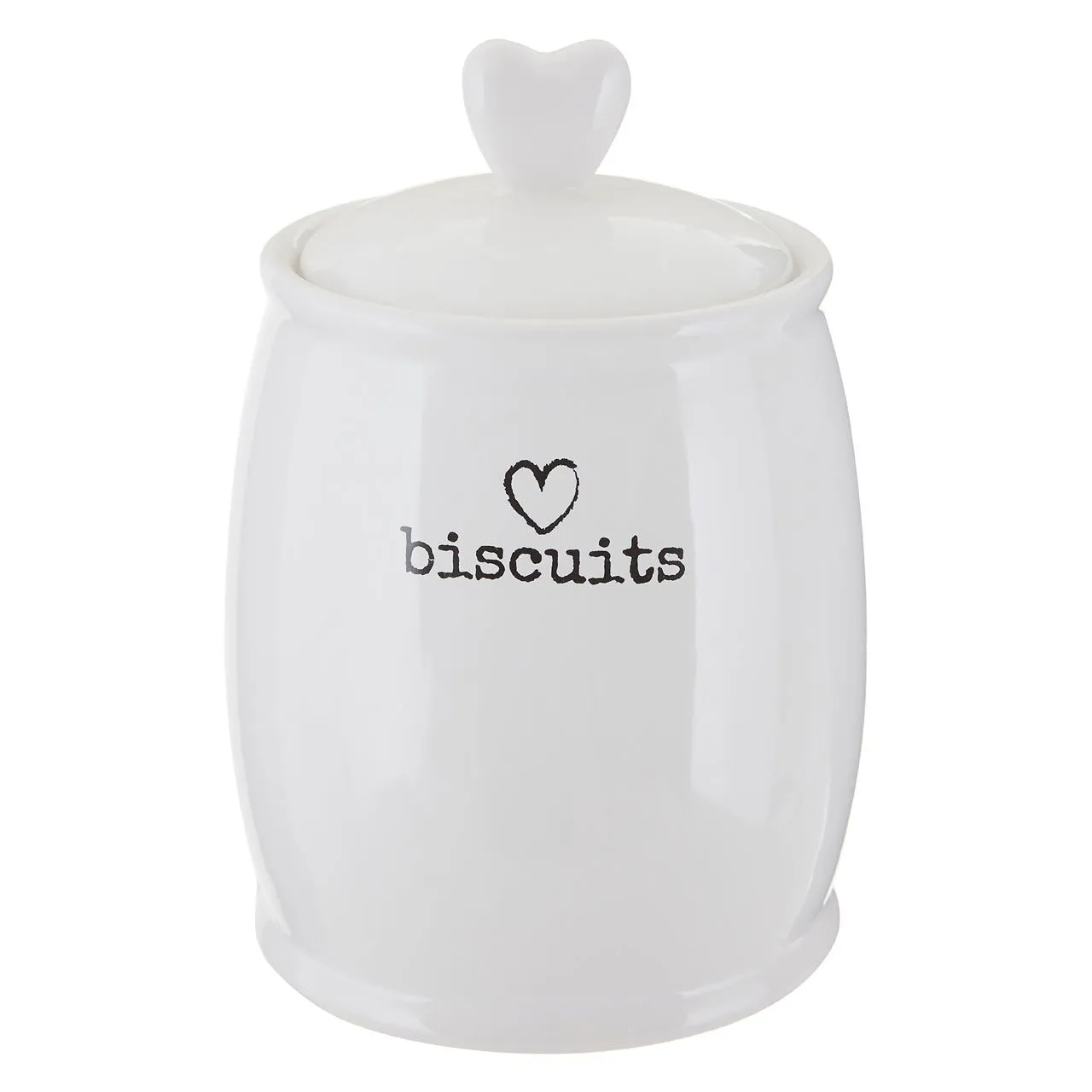 Love Heart Charm Biscuit Canister