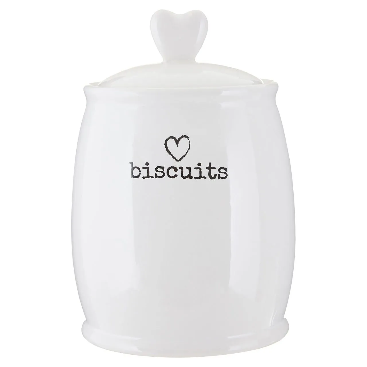 Love Heart Charm Biscuit Canister