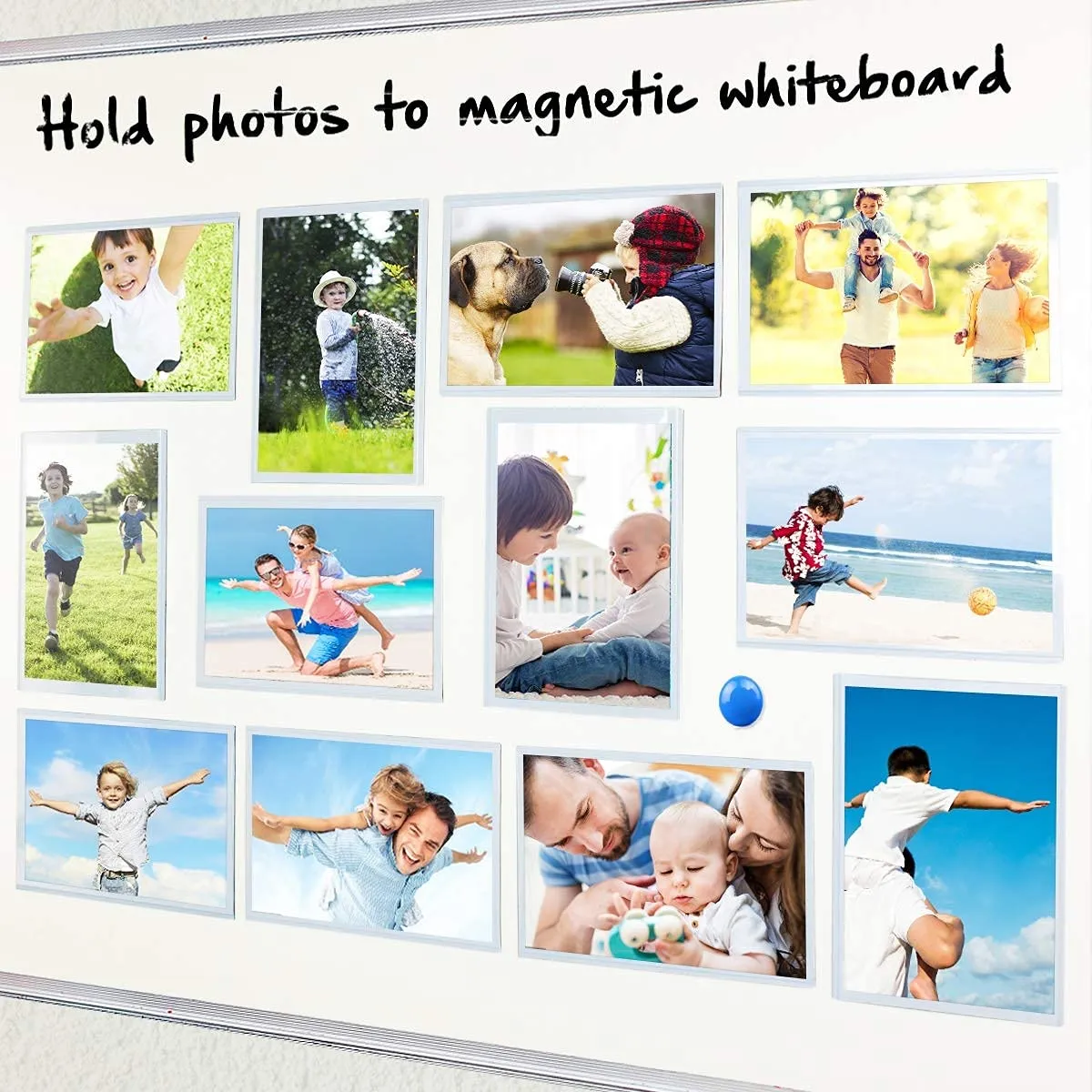 Magnetic Photo Frames for Refrigerator (6X4 30pcs, White)