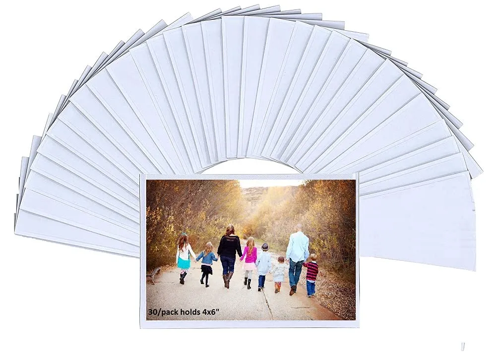 Magnetic Photo Frames for Refrigerator (6X4 30pcs, White)