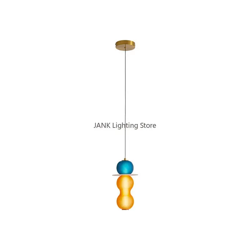 Mansion Colored Glass Suspension Lamps: Elegant LED Interior Lighting