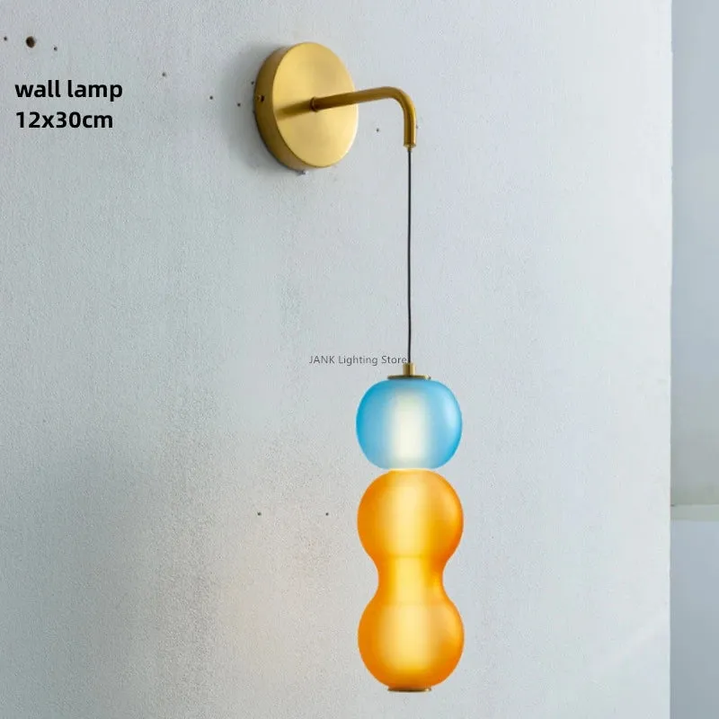 Mansion Colored Glass Suspension Lamps: Elegant LED Interior Lighting