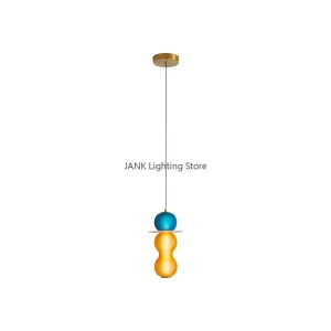 Mansion Colored Glass Suspension Lamps: Elegant LED Interior Lighting