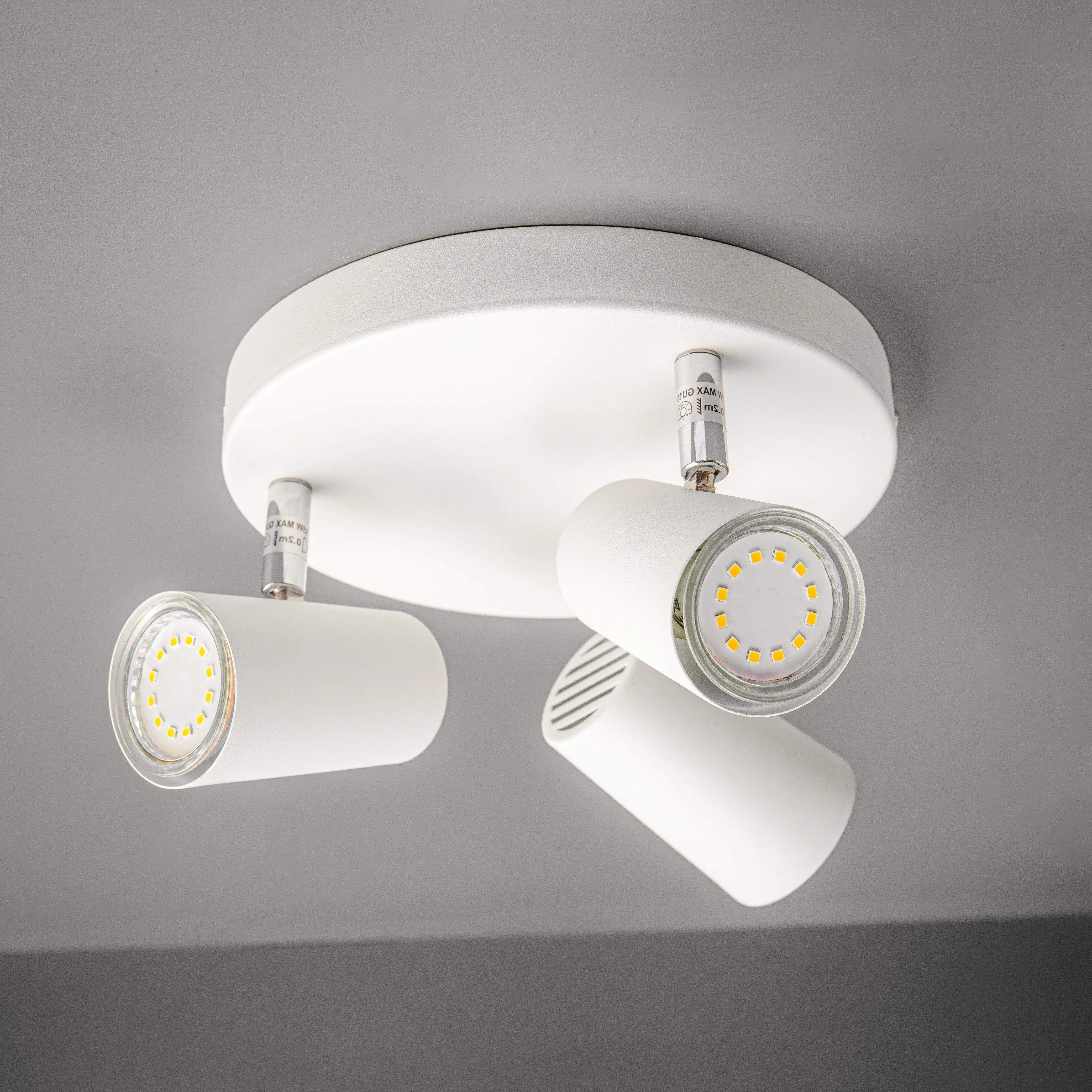 Marseille Triple Spotlight White Ceiling Light