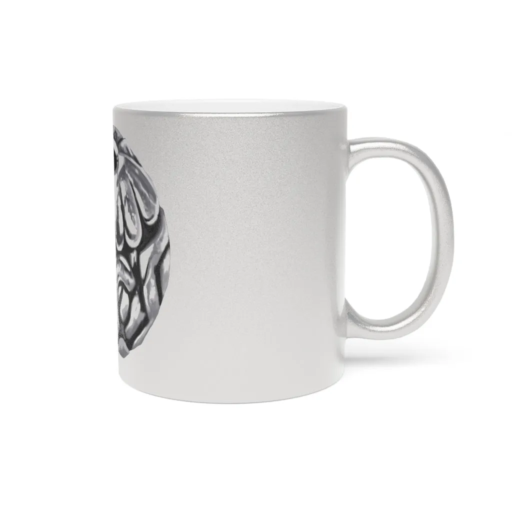 Metal Piece Metallic Mug (Silver / Gold)