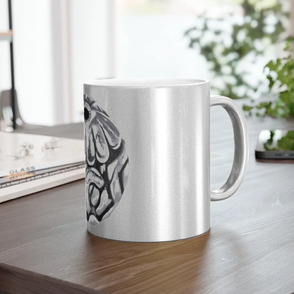 Metal Piece Metallic Mug (Silver / Gold)