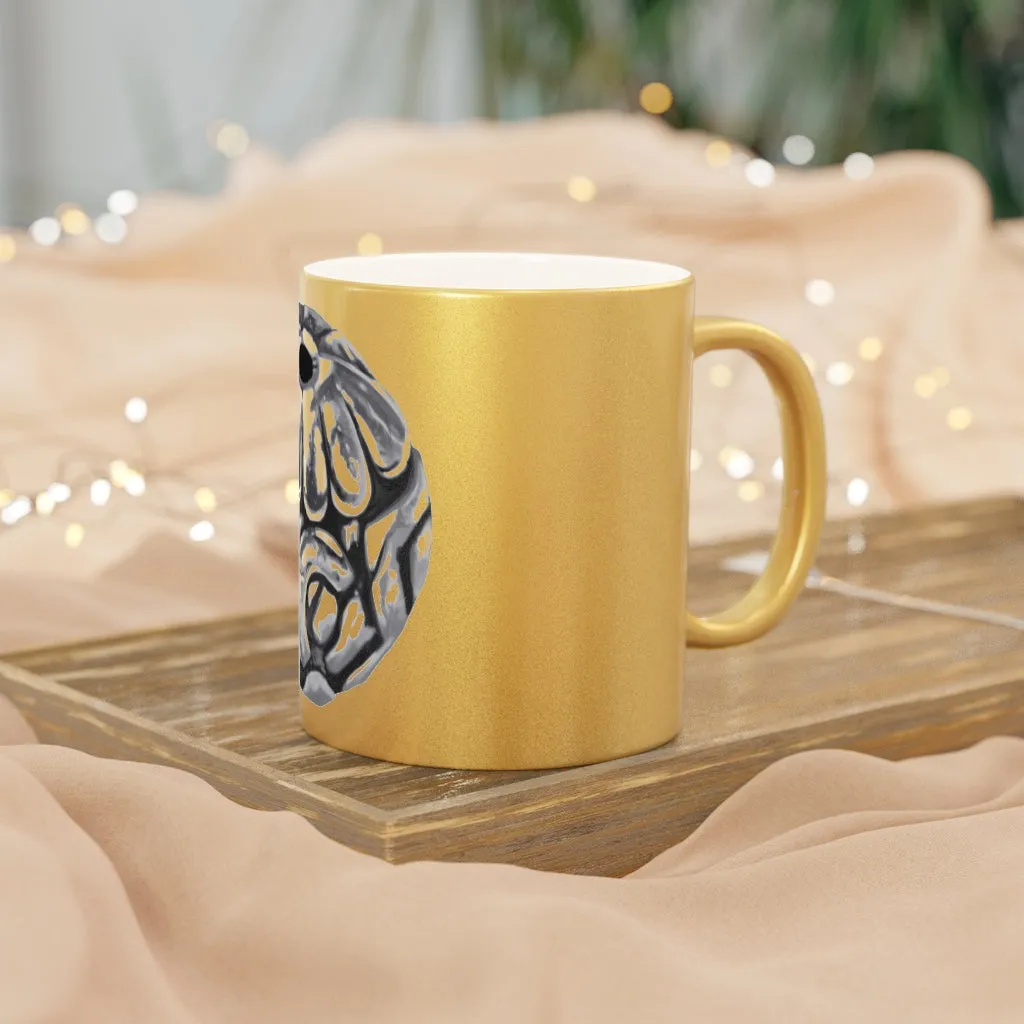 Metal Piece Metallic Mug (Silver / Gold)