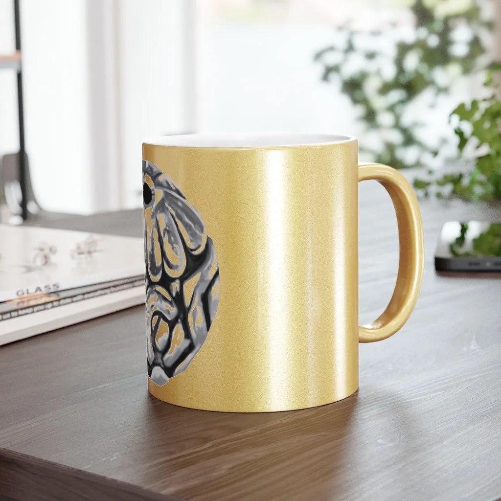 Metal Piece Metallic Mug (Silver / Gold)