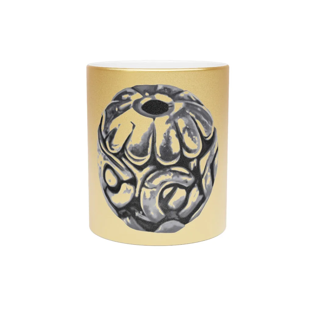 Metal Piece Metallic Mug (Silver / Gold)