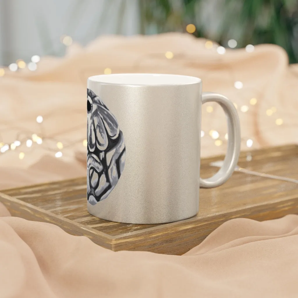 Metal Piece Metallic Mug (Silver / Gold)