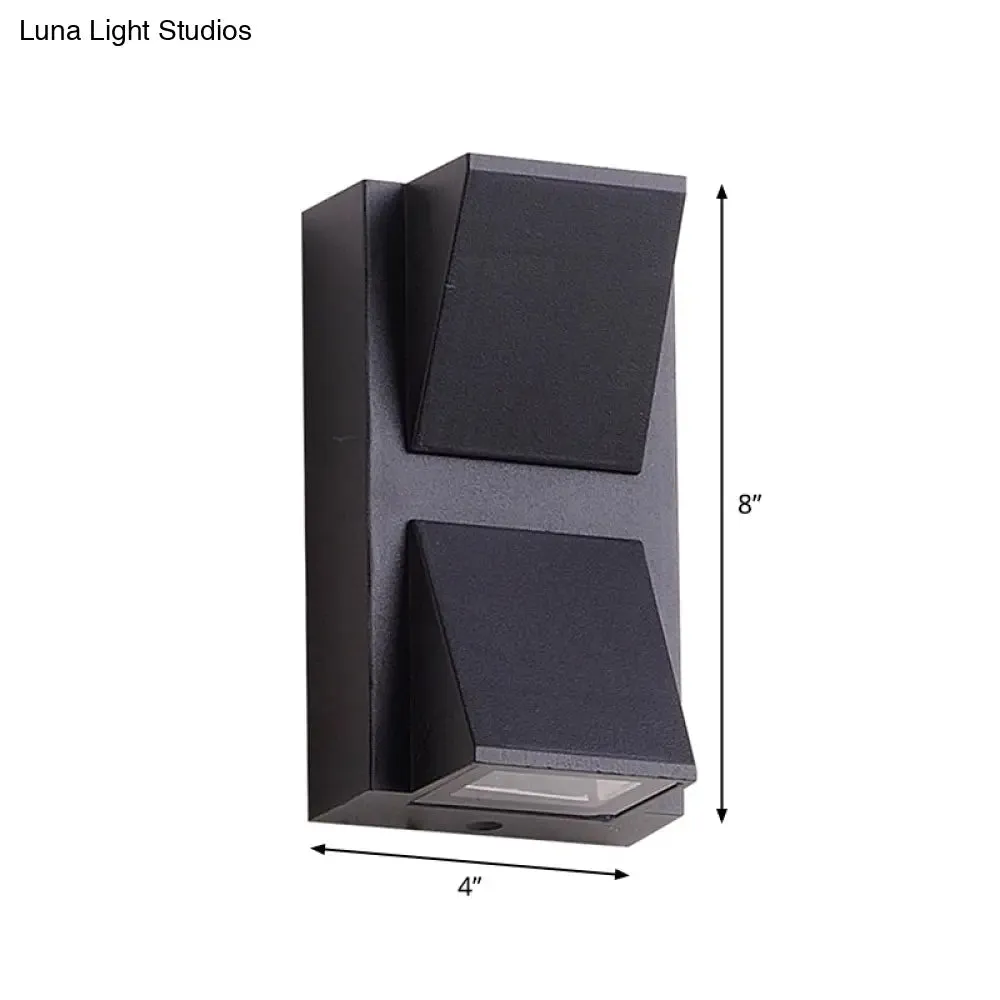 Minimalist Triangle Aluminum Flush Wall Sconce - Small/Large - Black - Corridor Lamp