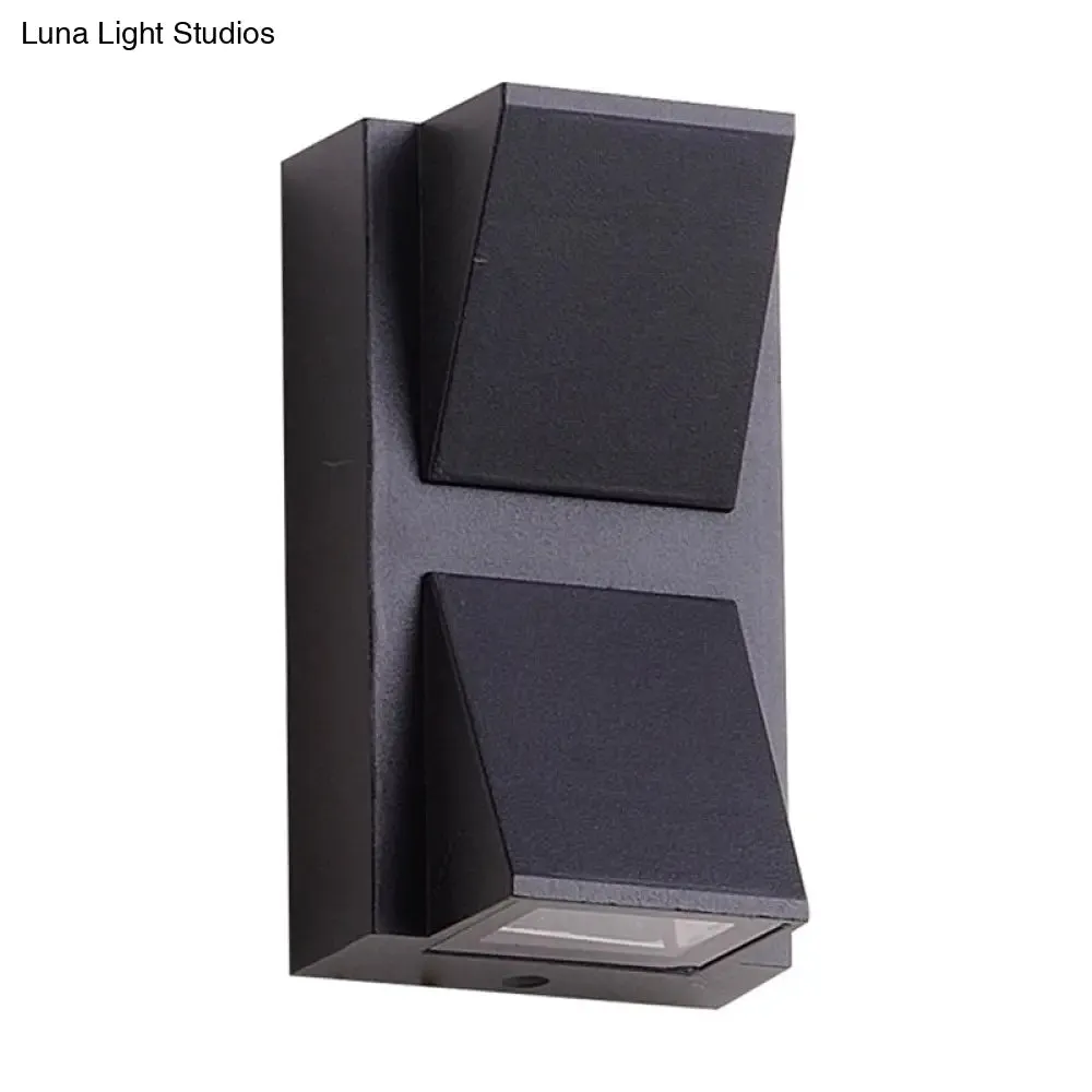 Minimalist Triangle Aluminum Flush Wall Sconce - Small/Large - Black - Corridor Lamp