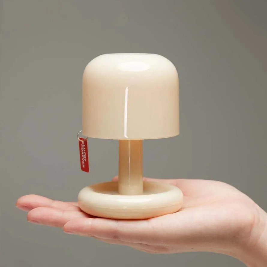 Modern Minimalist Decorative Mushroom Plastic USB LED Table Lamp