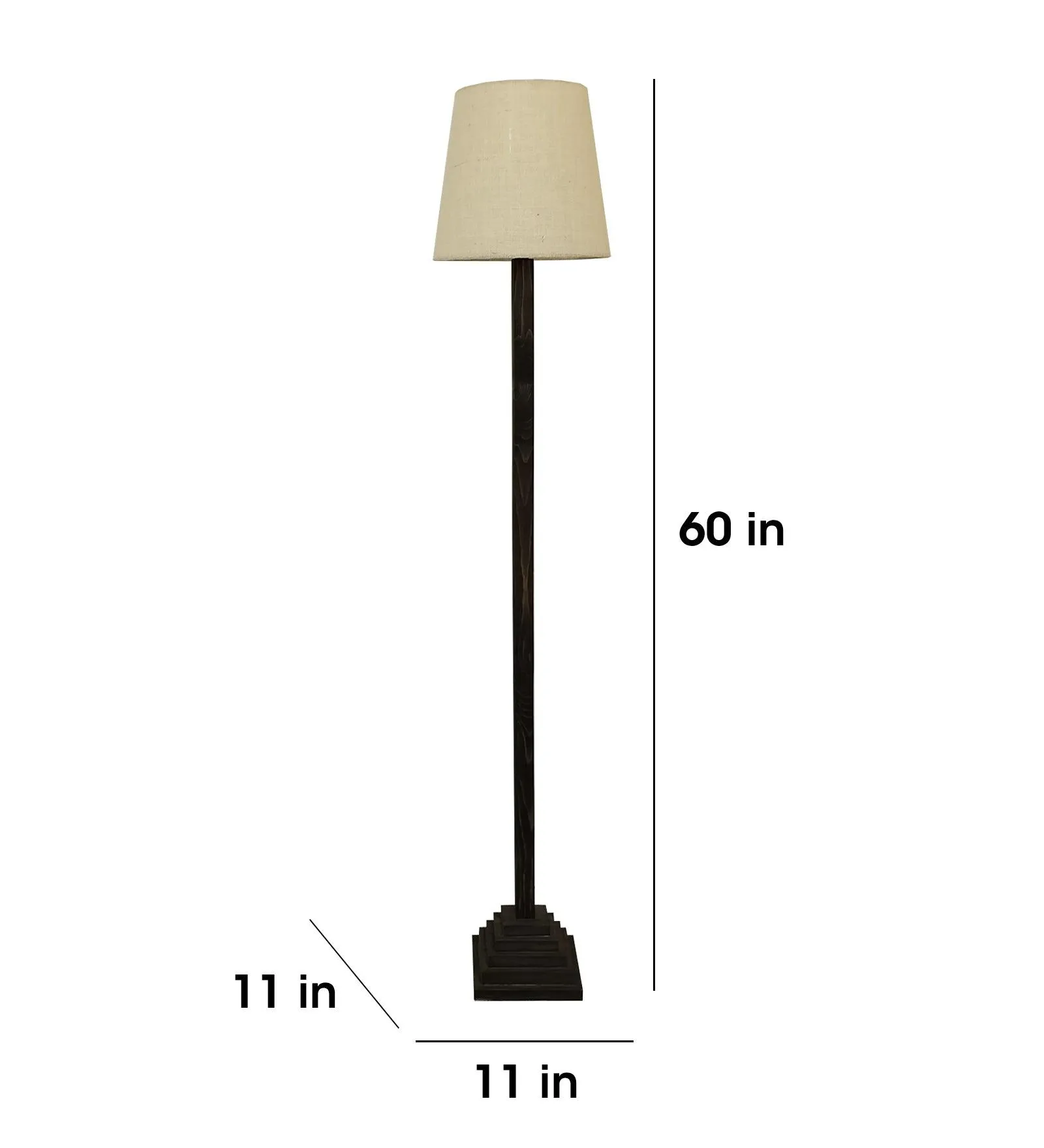 Modern Pinewood Babel Floor Lamp – Elegant Conical Design