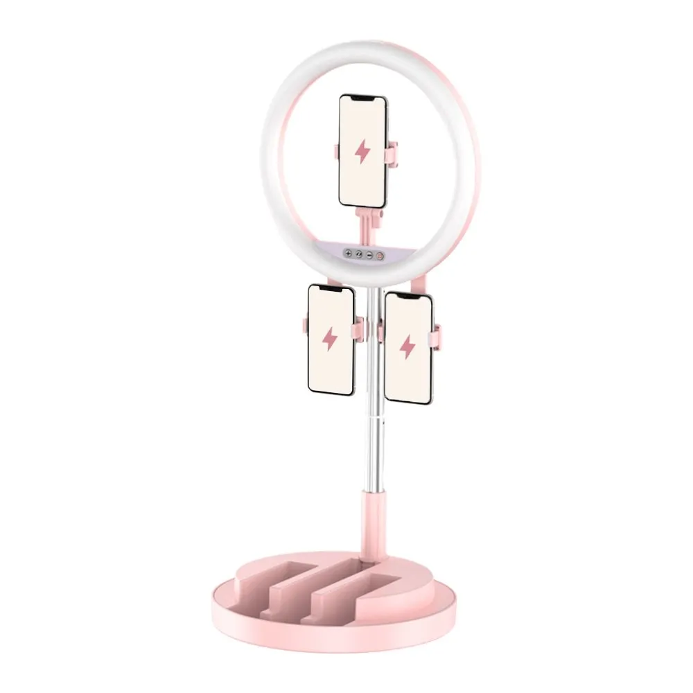 Multitasking Foldable Ring Light (3 Phone Holders)