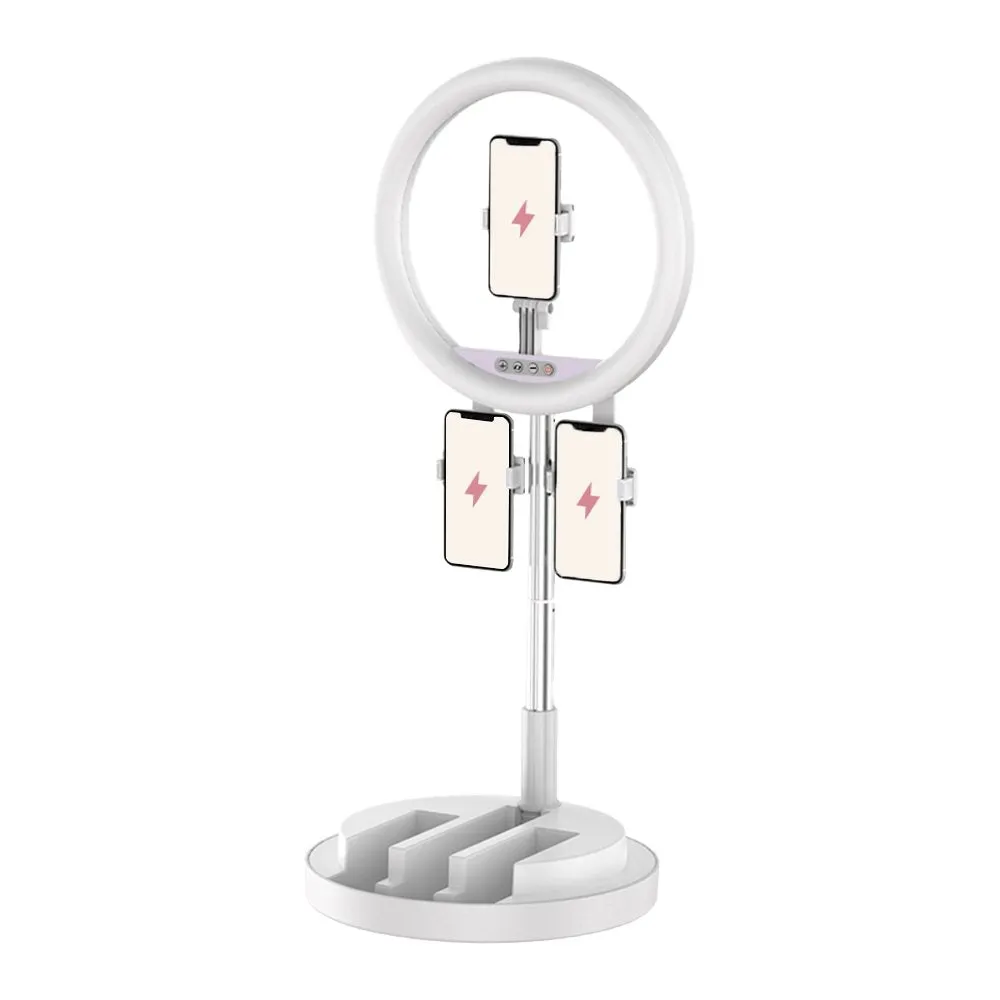 Multitasking Foldable Ring Light (3 Phone Holders)