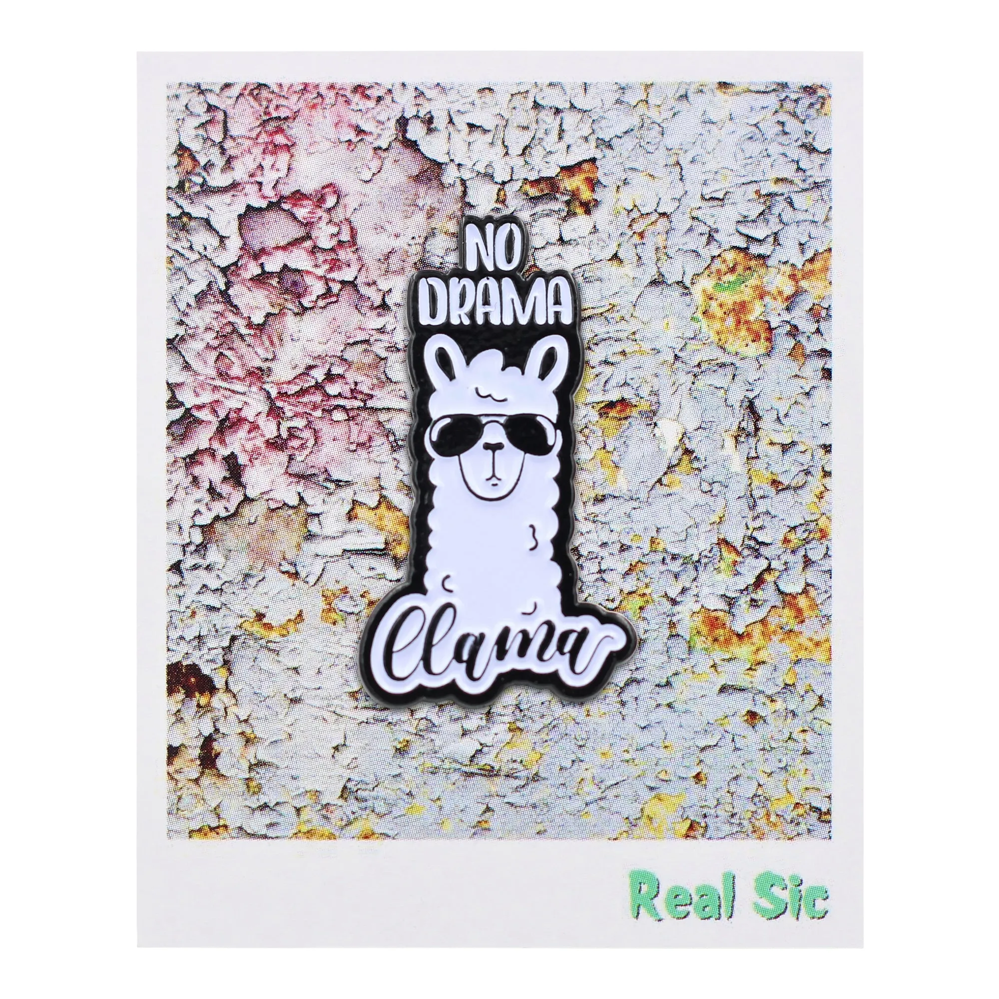 No Drama Llama Pin – No Stress Motivational Llama Enamel Pin