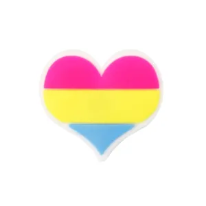 Pansexual Flag Heart Silicone Pins