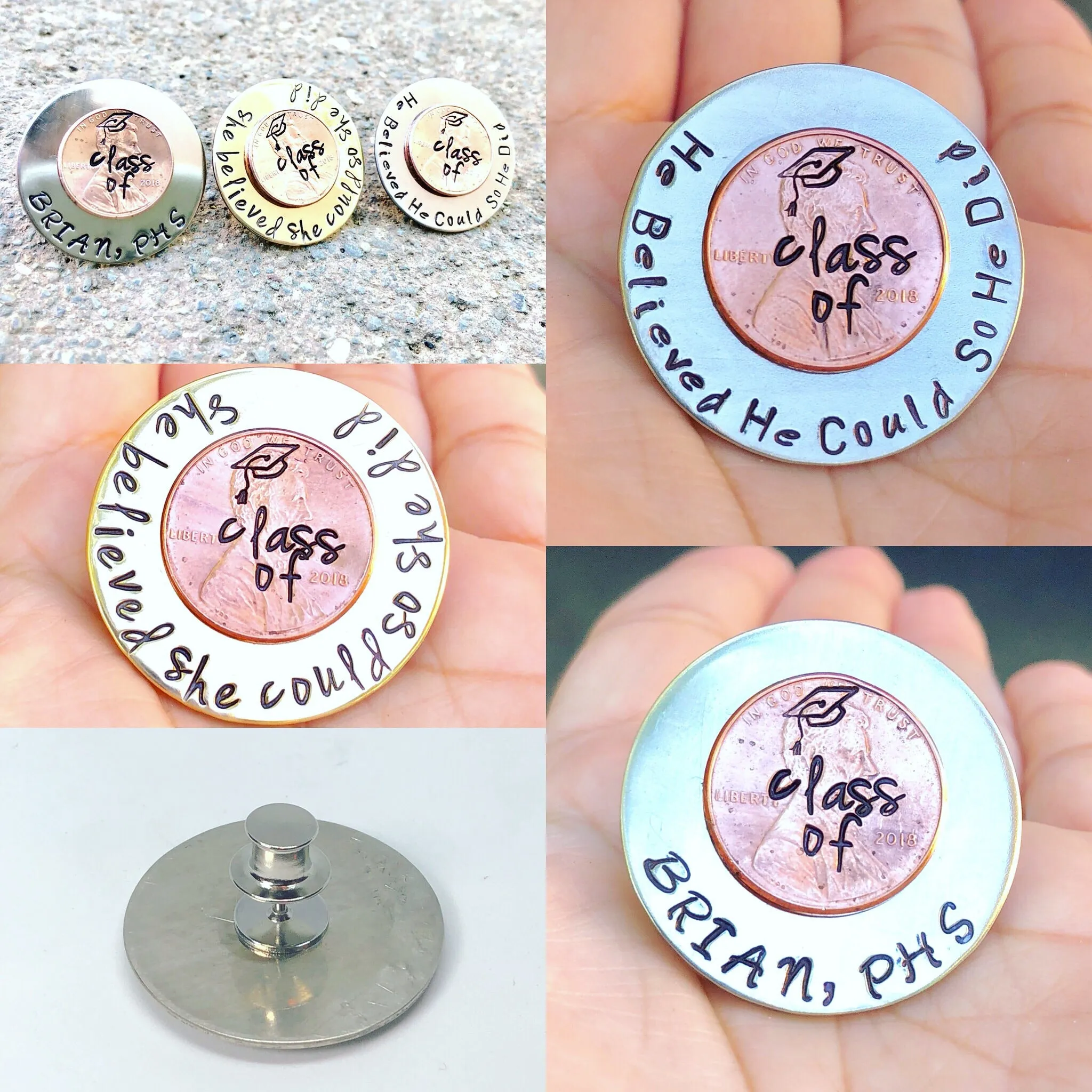 Personalized Graduation Pins