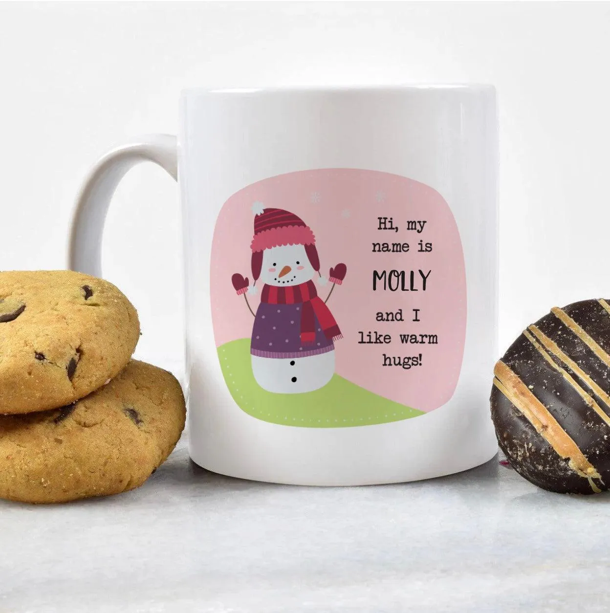 Personalized Kids Snowman Hot Chocolate Mugs