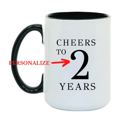 Personalized Serenity Prayer Mug Celebrating an Anniversary