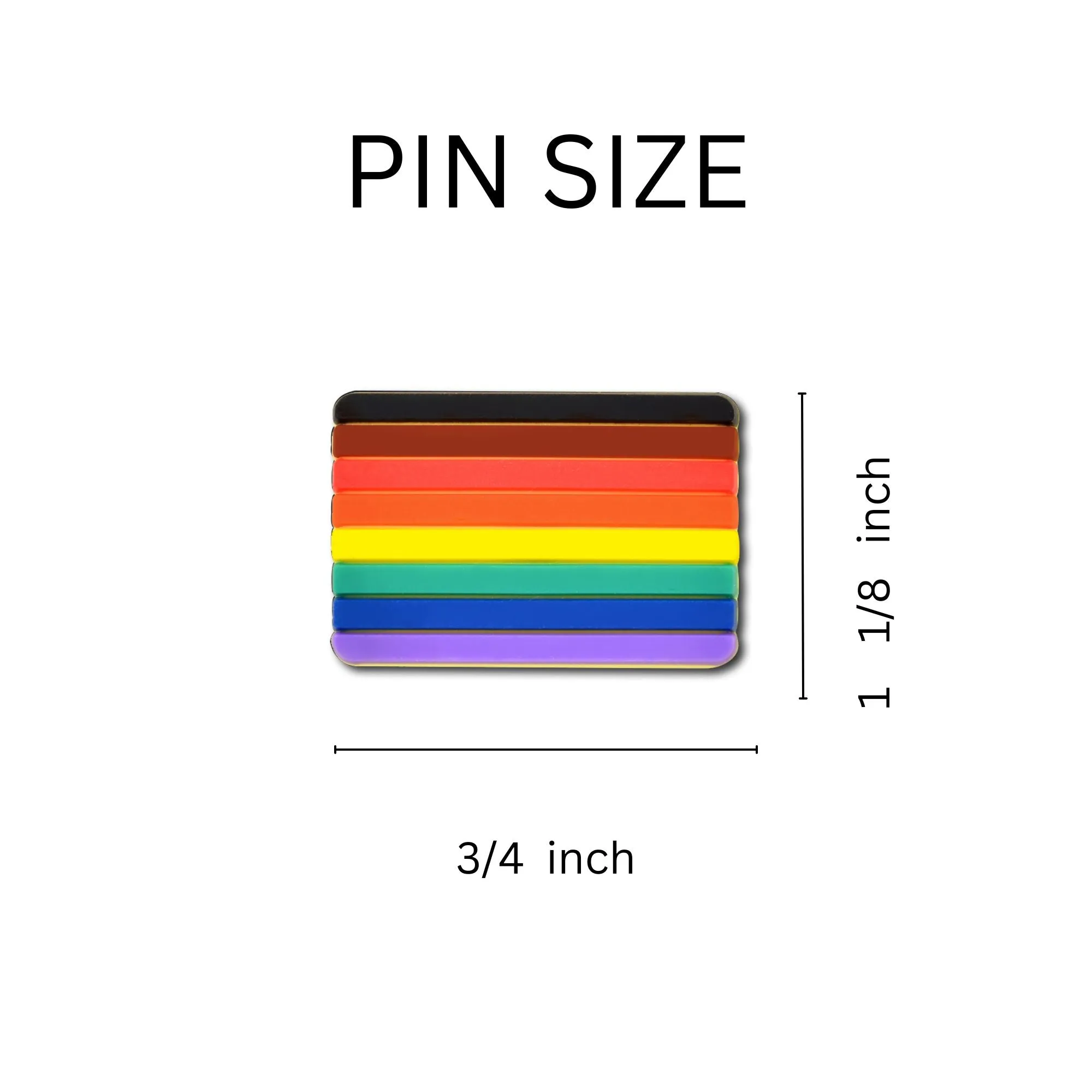 Philadelphia 8 Stripe Flag Rectangle Silicone Pins