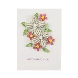 Poppy Crafts Quilling Kit - A5 Greeting Card #2 - Best Wishes For You*