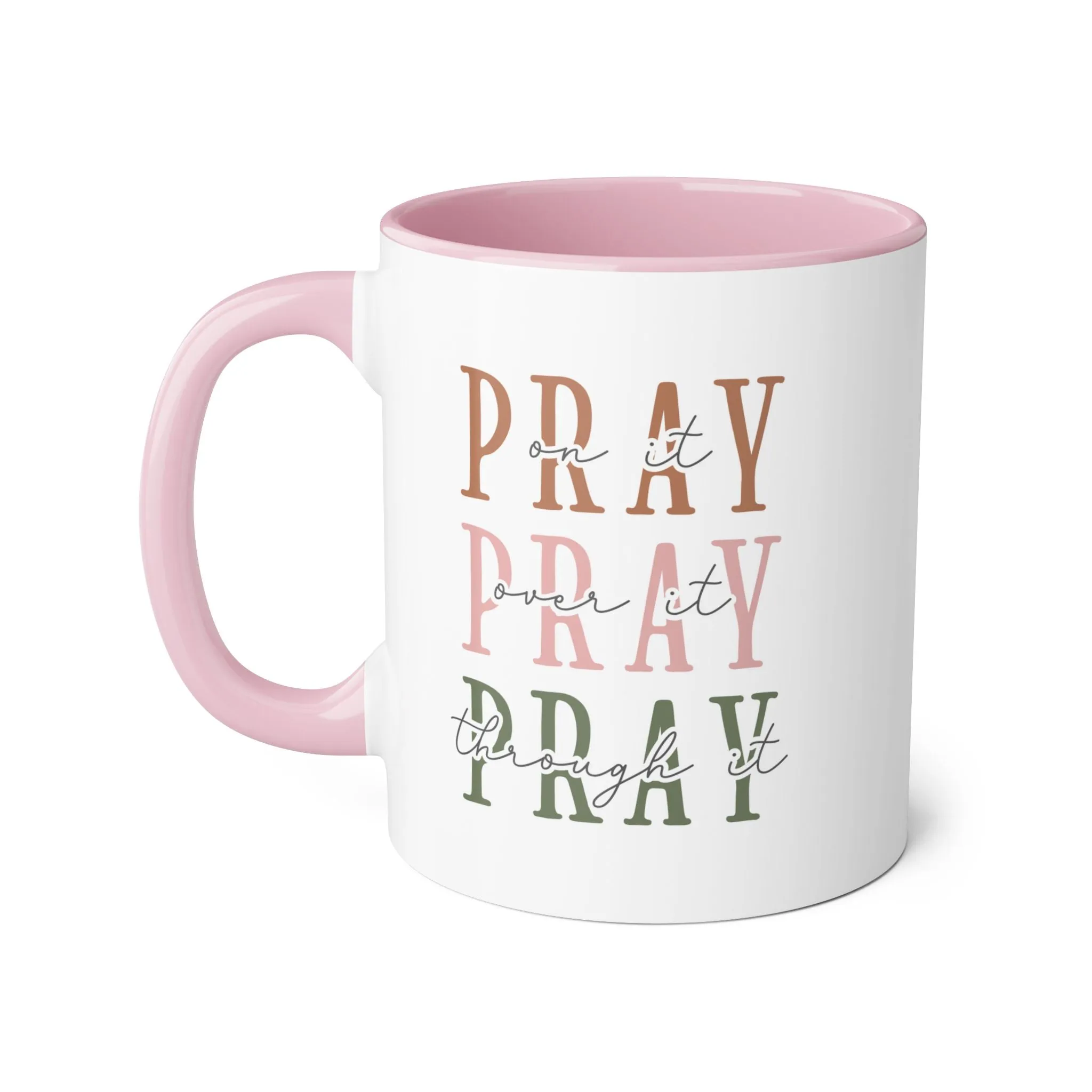 Pray Accent Mugs, 11oz