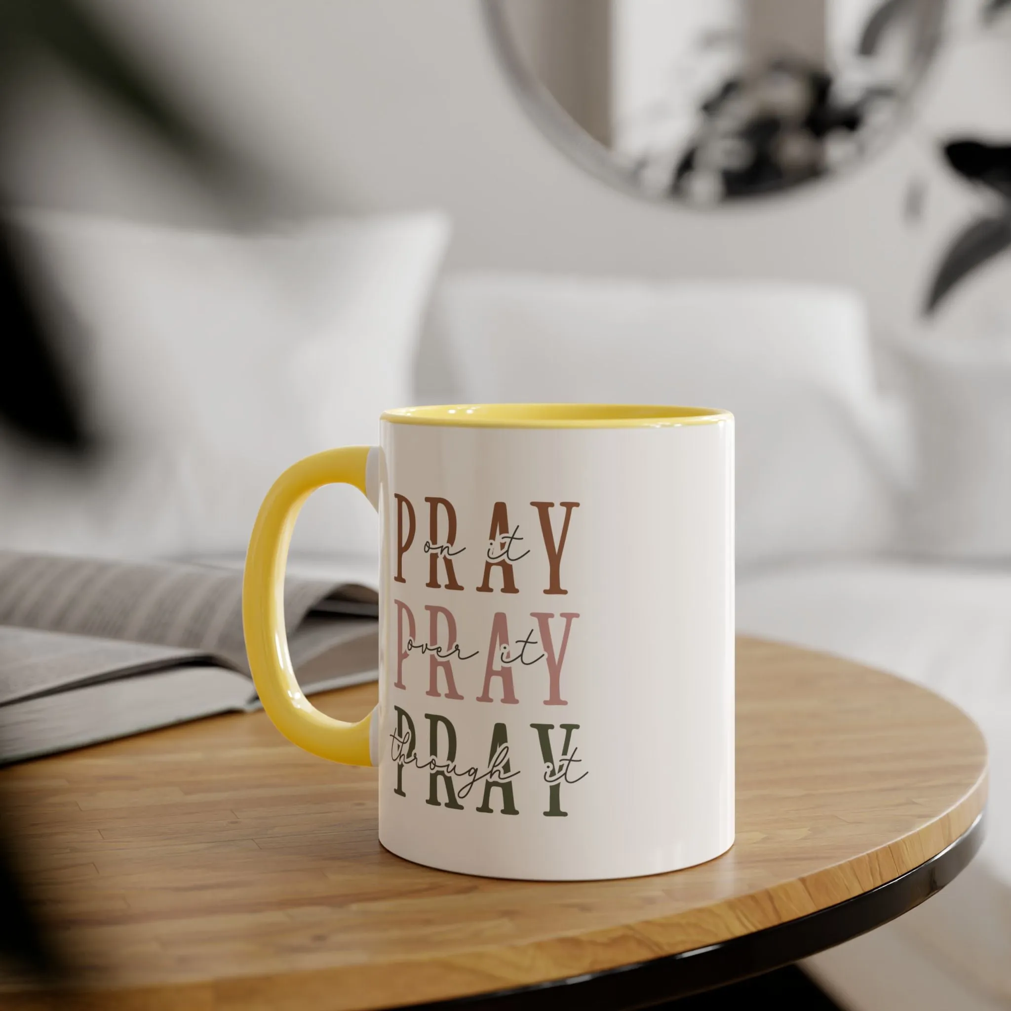 Pray Accent Mugs, 11oz