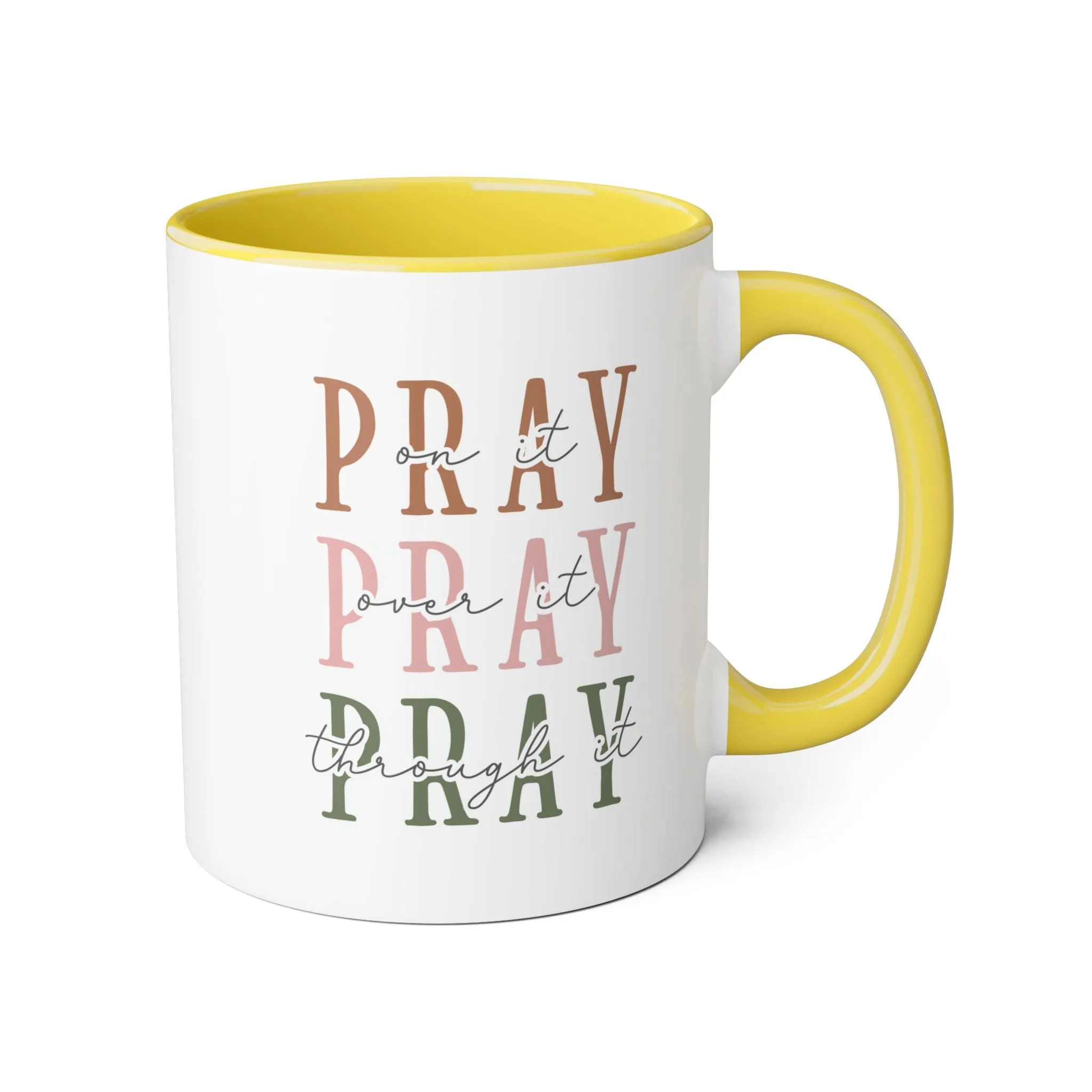 Pray Accent Mugs, 11oz