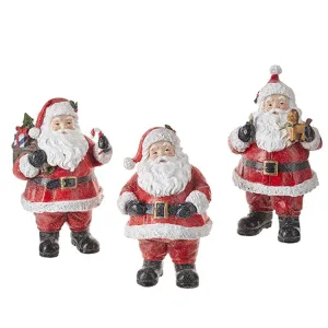 Raz Imports 2022 No Place Like Home 9" Vintage Santa Tabletop Figurines, 3 Asst