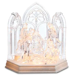 Raz Imports 2023 O Tannenbaum 8" Lighted Nativity