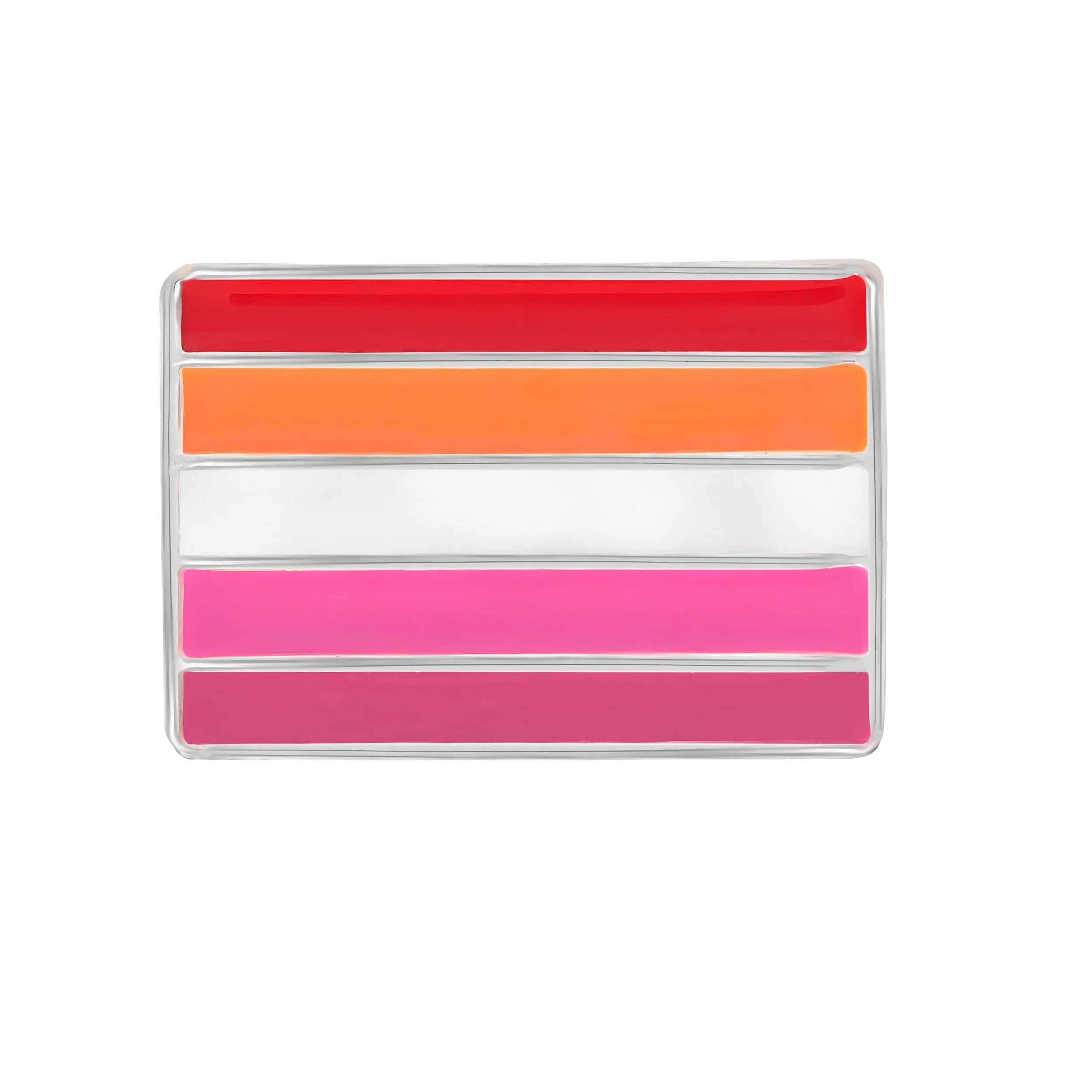 Rectangle Lesbian Sunset Flag Pins