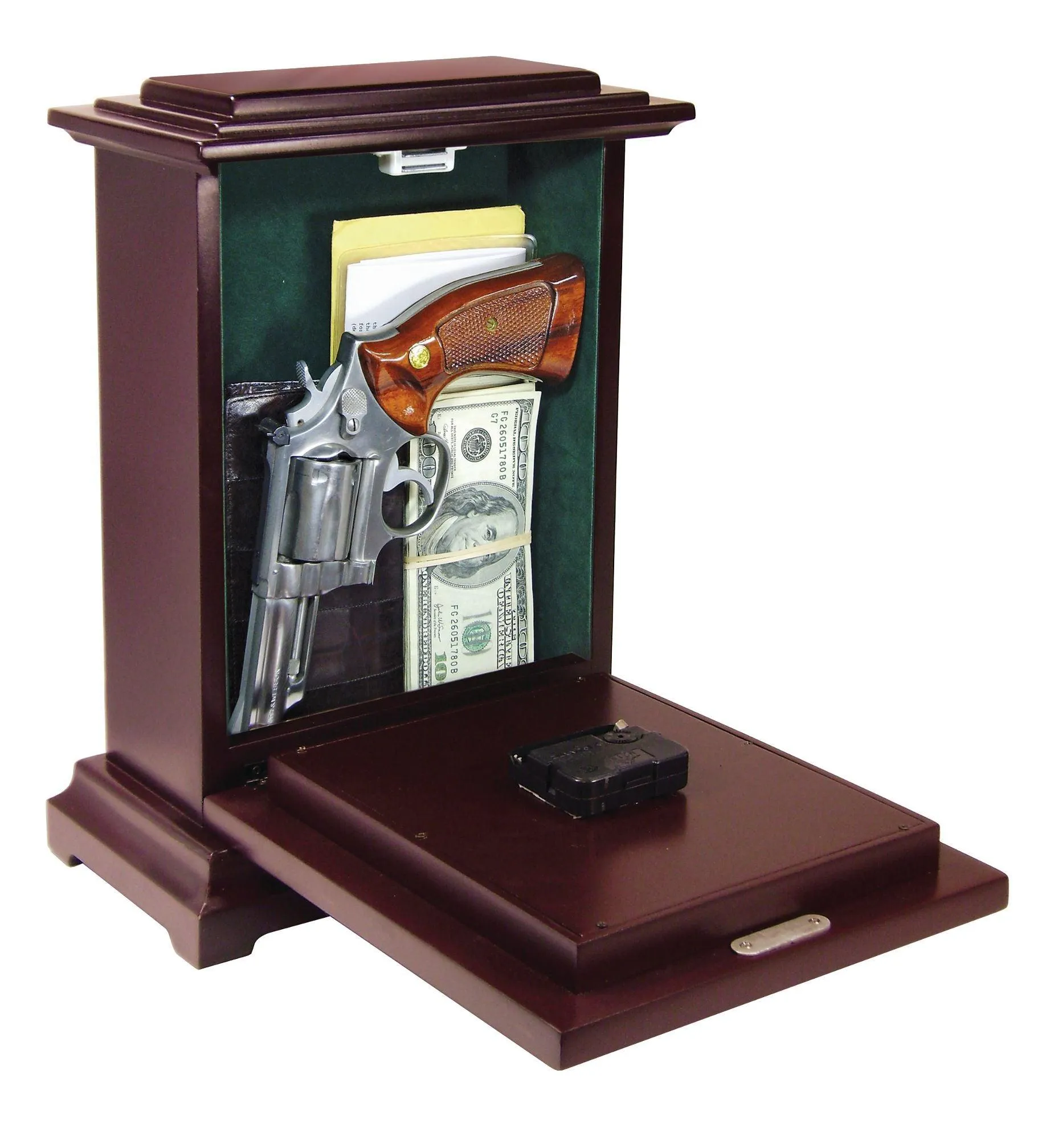 Rectangular Gun Clock  with Concealment Compartment