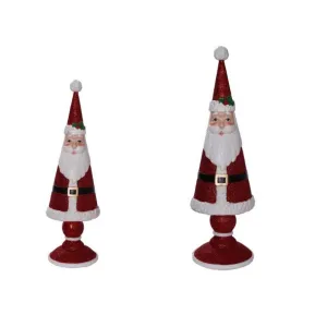 Regency International 12-15" Resin Santa Finial Tree, Set Of 2