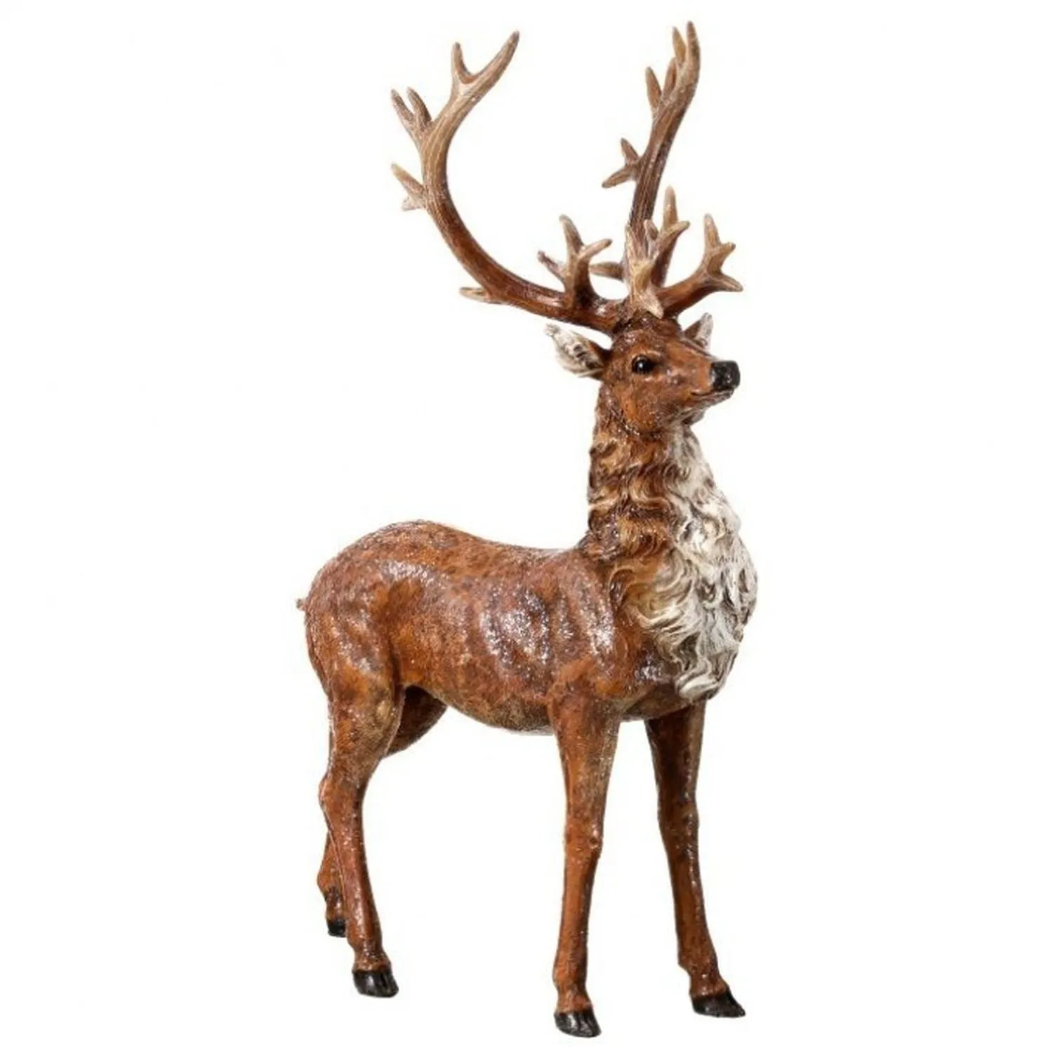 Regency International 20" Resin Frosted Standing Reindeer.