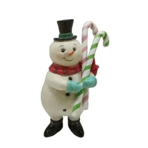 Regency International 7" Resin Snowman W/Canes