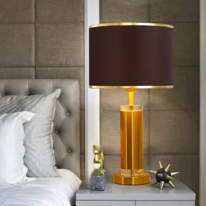 ROBERT LUXURY METAL AND CRYSTAL DESIGNER TABLE LAMP BEDSIDE LAMP