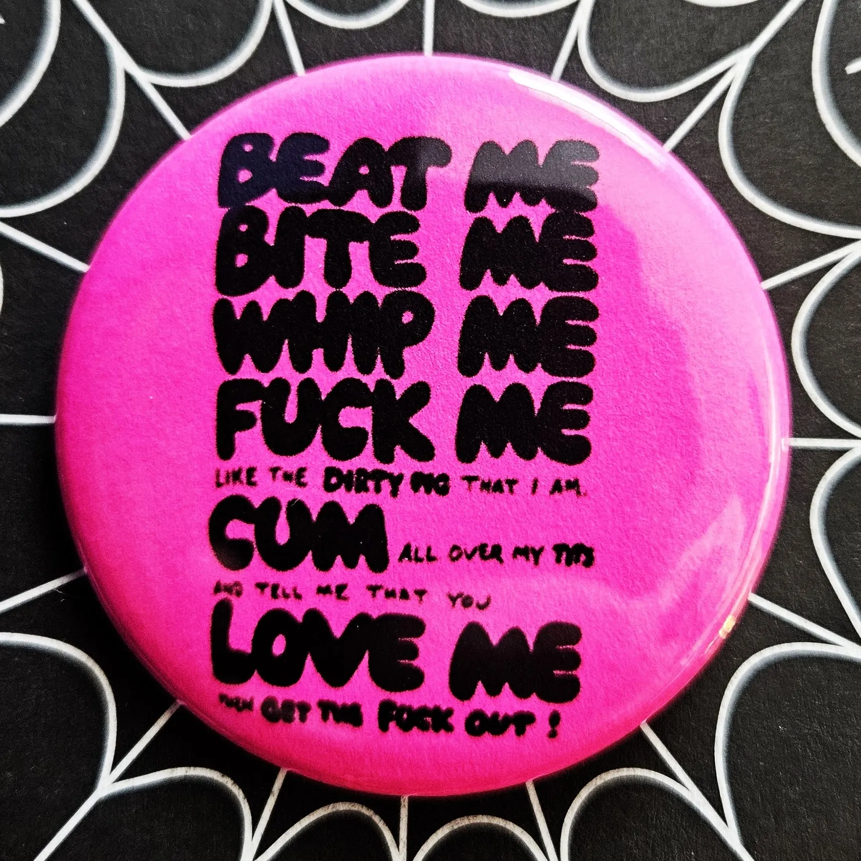 Seditionaries “Beat Me” 1.25” Button