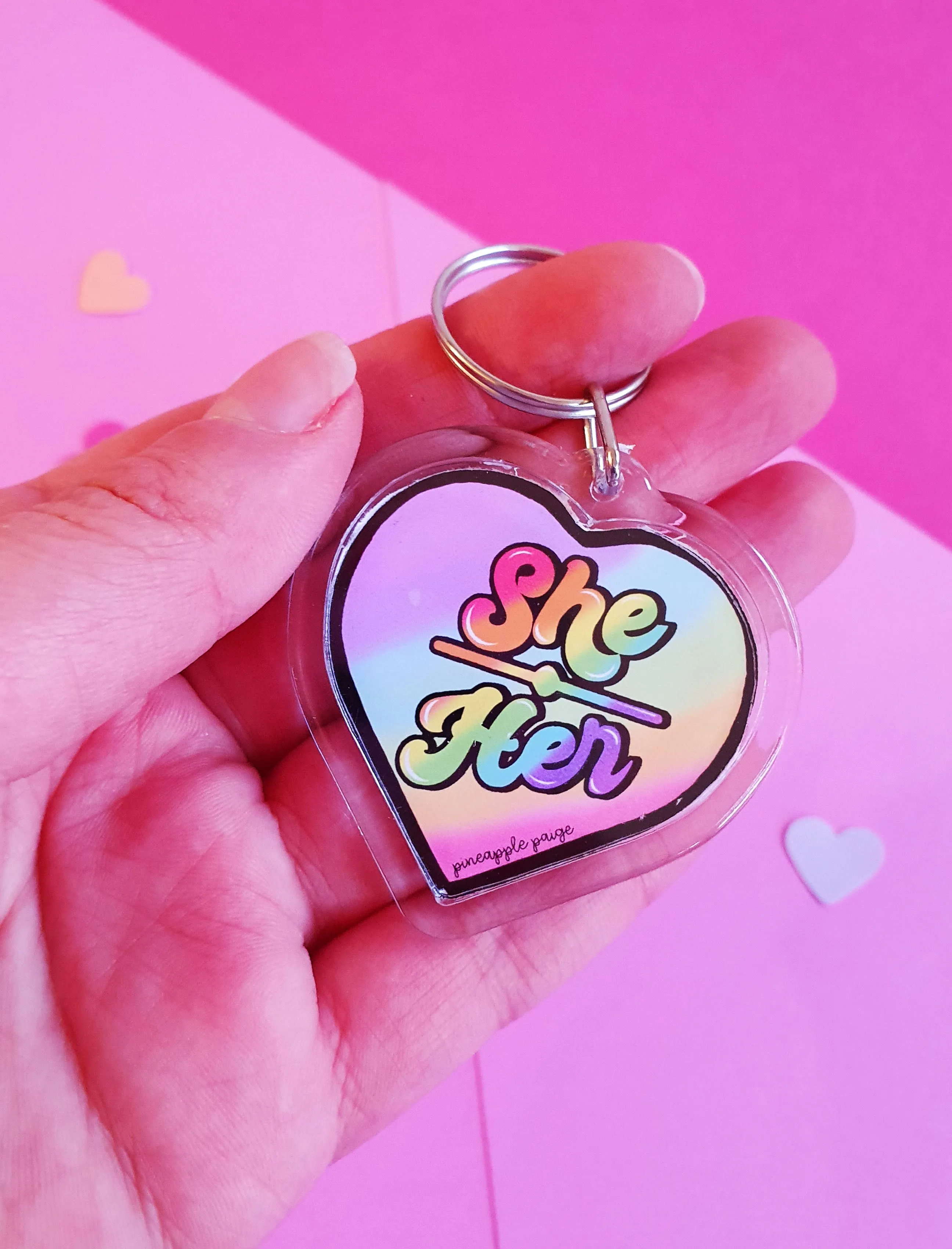 She / Her Keychain