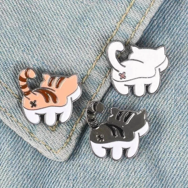 So Kawaii! Shake Your Behind Cat Pins