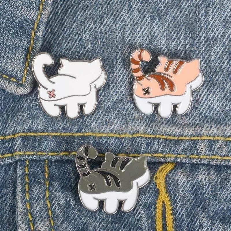 So Kawaii! Shake Your Behind Cat Pins