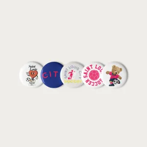 Soccer Set of pin buttons