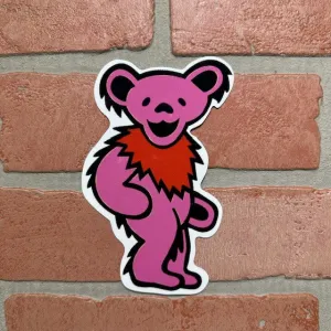 Sticker - Grateful Dead Bear - Large Pink